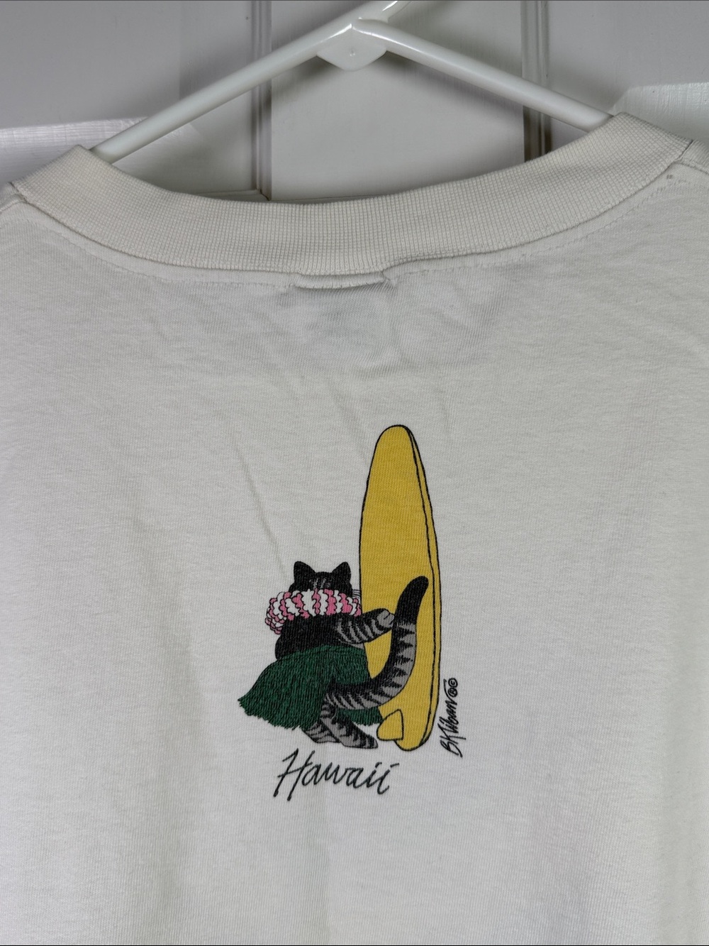 Vintage Kliban Cat Tee Shirt Original Hawaii Surfing Men’s XL Longboard Beach - Picture 13 of 17